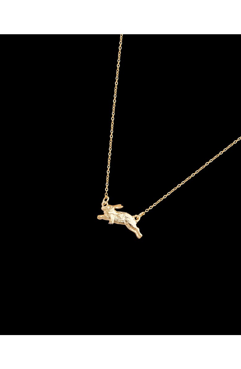 Fable England Cosy Bunny Charm Necklace, Alternate, color, Multi & Gold