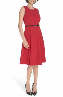 Tommy Hilfiger Sleeveless Scuba Crepe Midi Dress