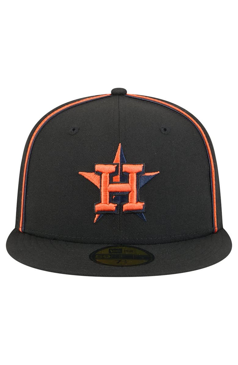 New Era Men's New Era Black Houston Astros Soutache 59FIFTY Fitted Hat, Alternate, color, Black