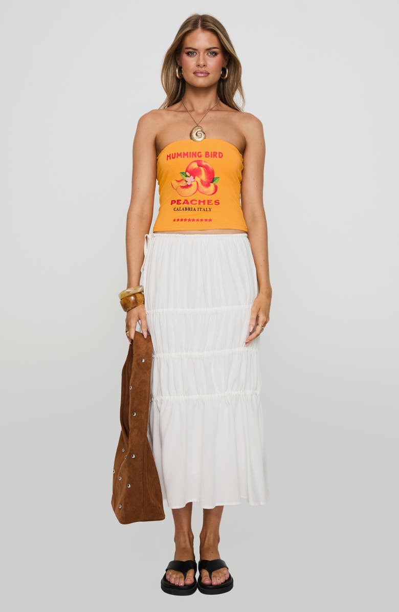 Princess Polly Peaches Graphic Tube Top, Alternate, color, Orange