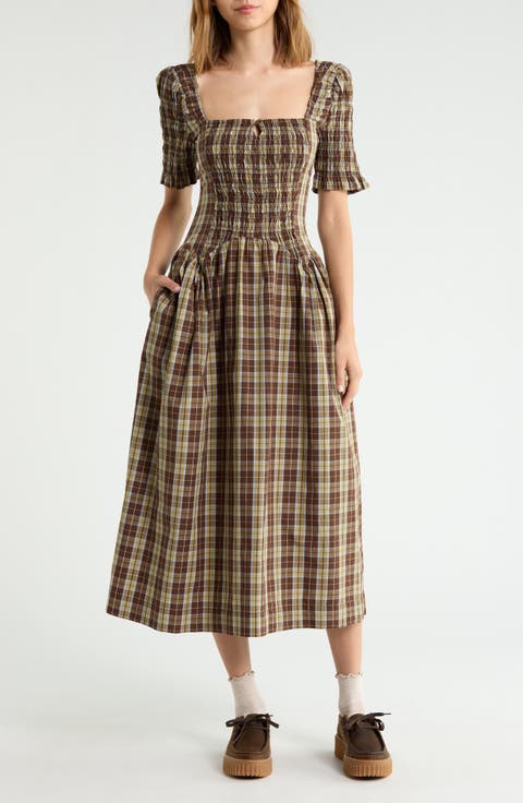 Emmy Check Organic Cotton Dress