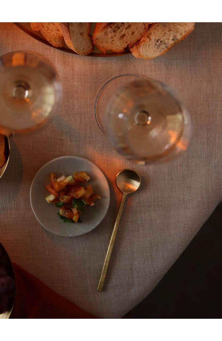 Fleck Wabi Dessert Spoons - Set of 4, Alternate, color, Brass