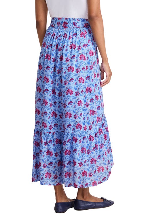 Vineyard Vines Katama Faux Wrap Maxi Skirt In Blue