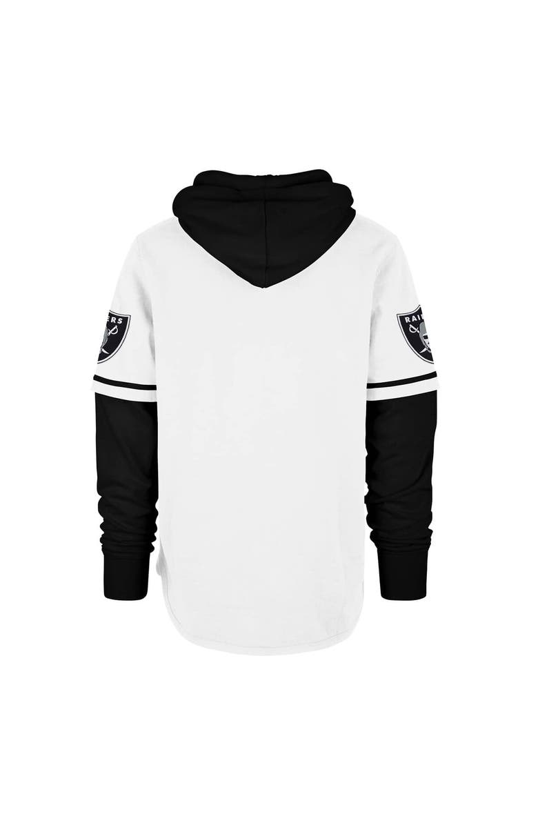 '47 Men's '47 White Las Vegas Raiders Trifecta Shortstop Pullover Hoodie, Alternate, color, White