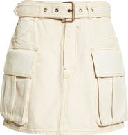 Balmain Faded Denim Miniskirt