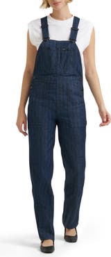 Lee Slim Straight Hickory Striped Overalls