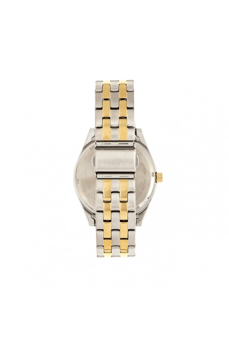 Gann Bracelet Watch w/Day/Date, Alternate, color, Gold/Silver