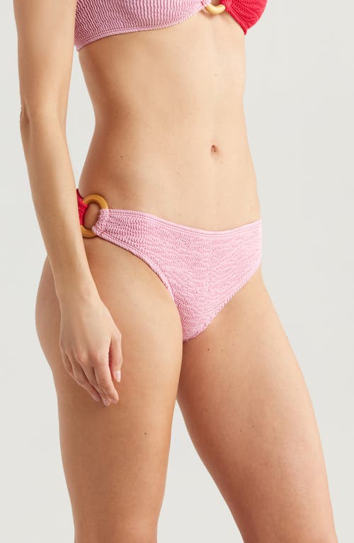 Cleonie Ripple O-ring Bikini Bottoms In Cherry Blossom