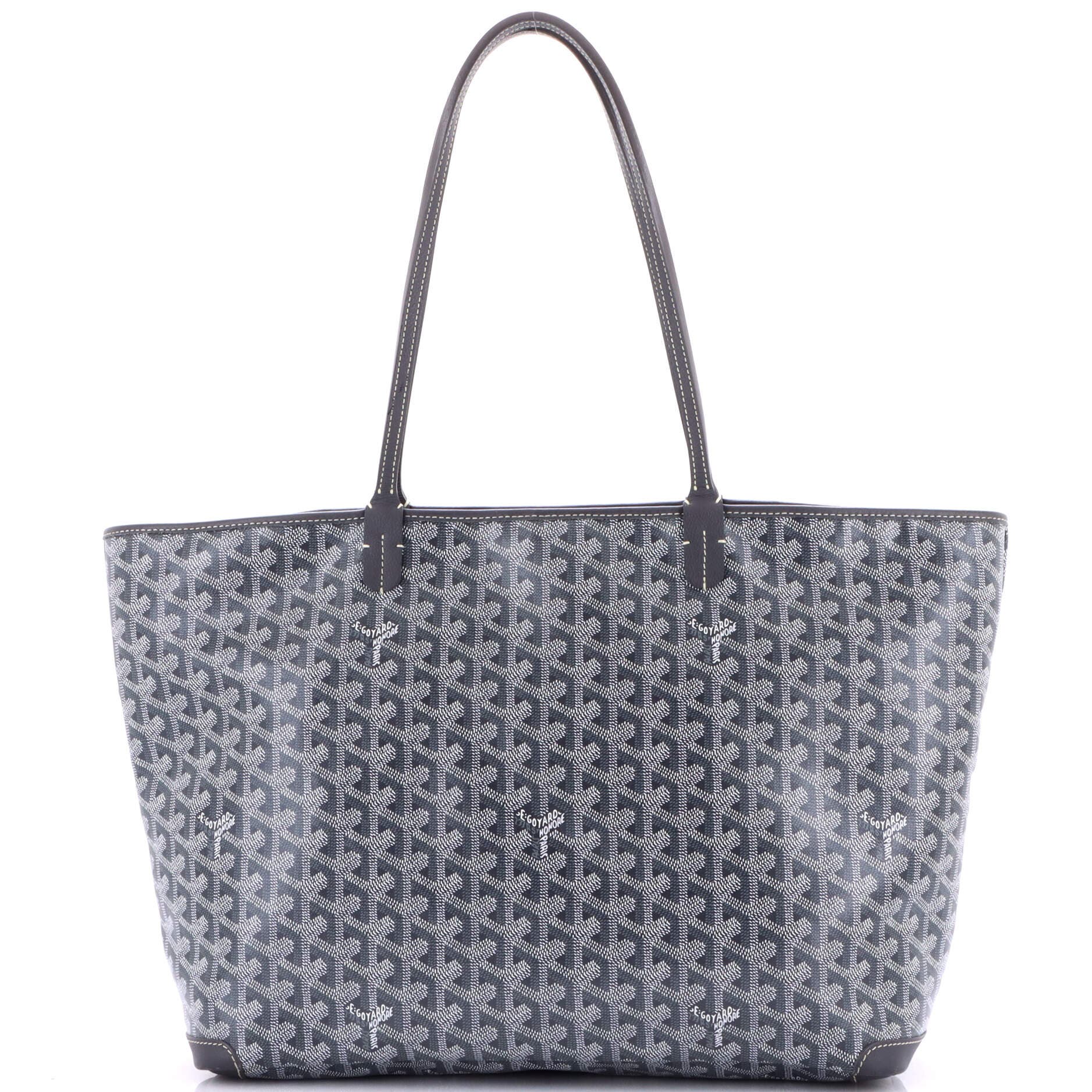Pre-Owned Goyard Artois Tote Coated Canvas MM, Main, color, Black
