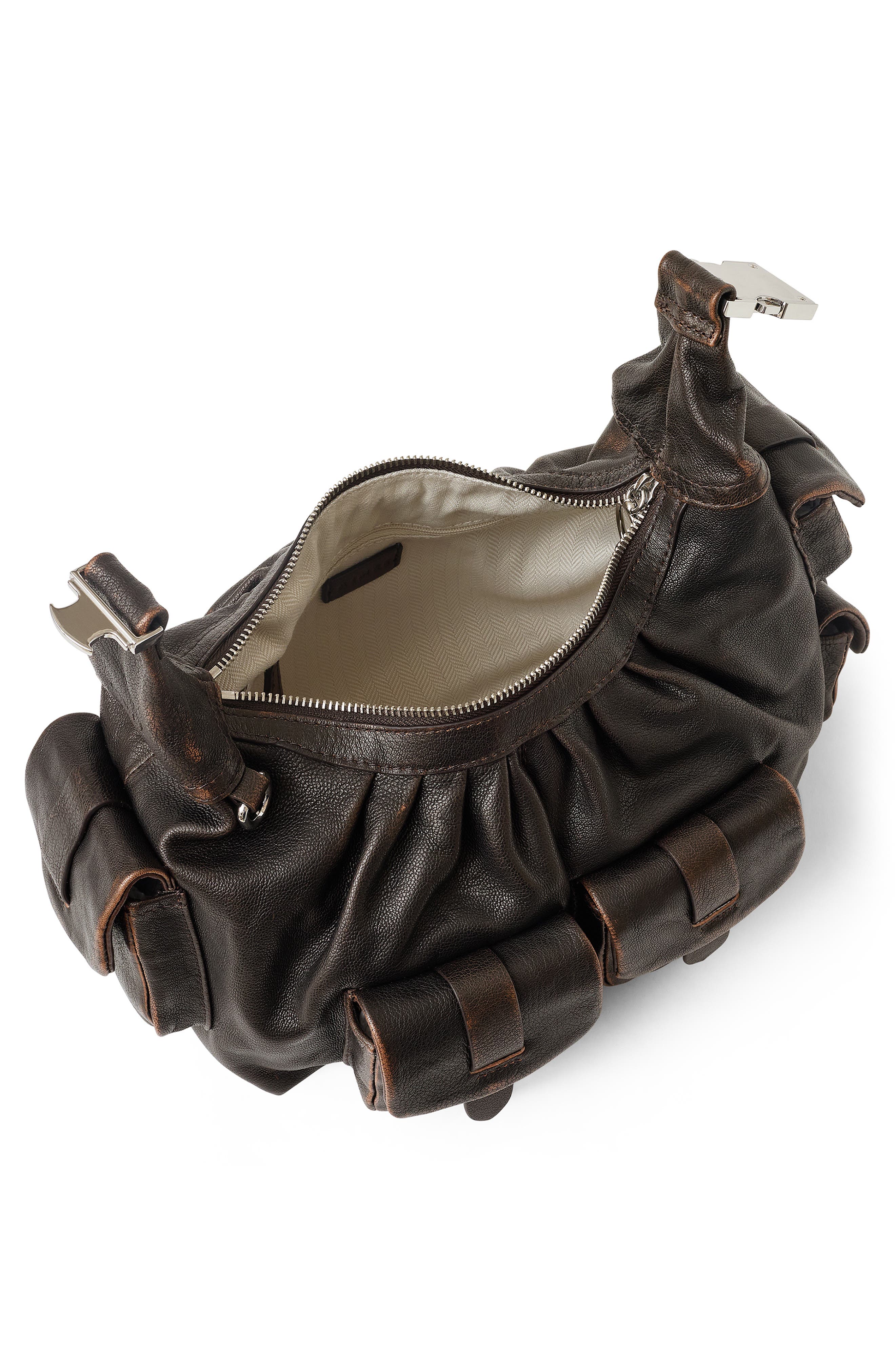 Rebel Convertible Leather Crossbody Bag, Alternate, color, FUDGE BRUSH OFF
