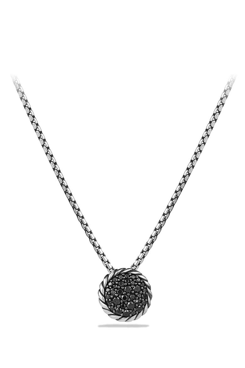 Châtelaine Pavé Pendant Necklace with Diamonds, Main, color, BLACK DIAMOND