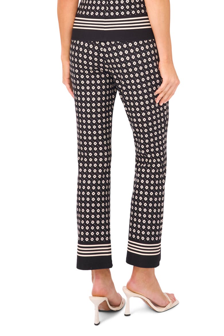 Heidi Geo & Border Print Knit Pants, Alternate, color, RICH BLACK