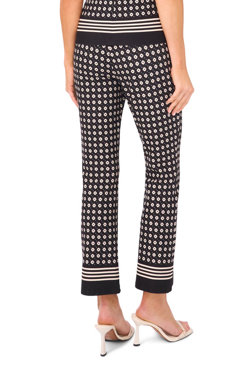Ted Baker Heidi Geo & Border Print Knit Pants, Alternate, color, Rich Black
