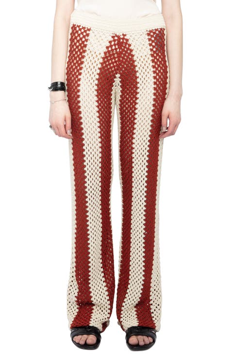 Pia Crochet Stripe Pants