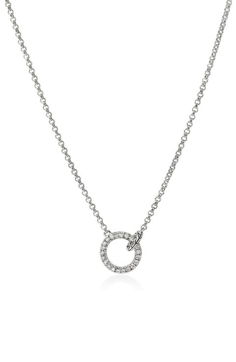 JH Essential Pavé Necklace, Diamonds