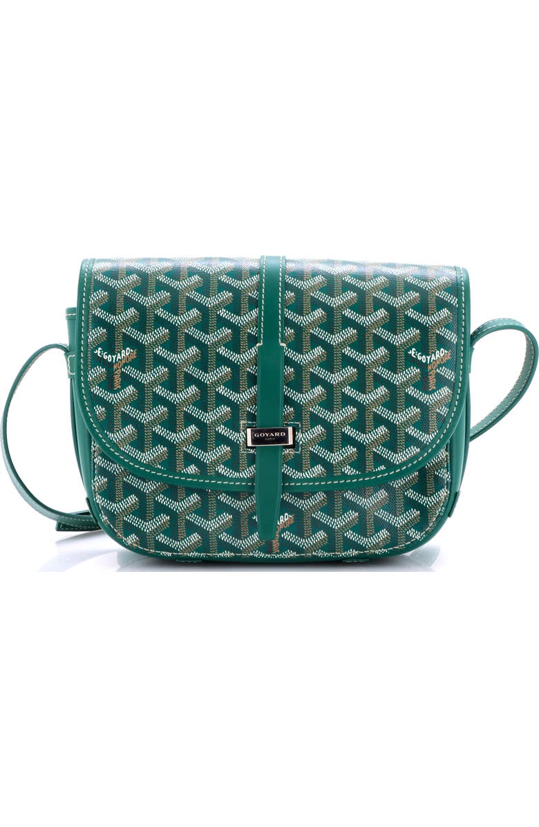 Pre-Owned Goyard Belvedere II Messenger Bag Coated Canvas PM, Main, color, Green
