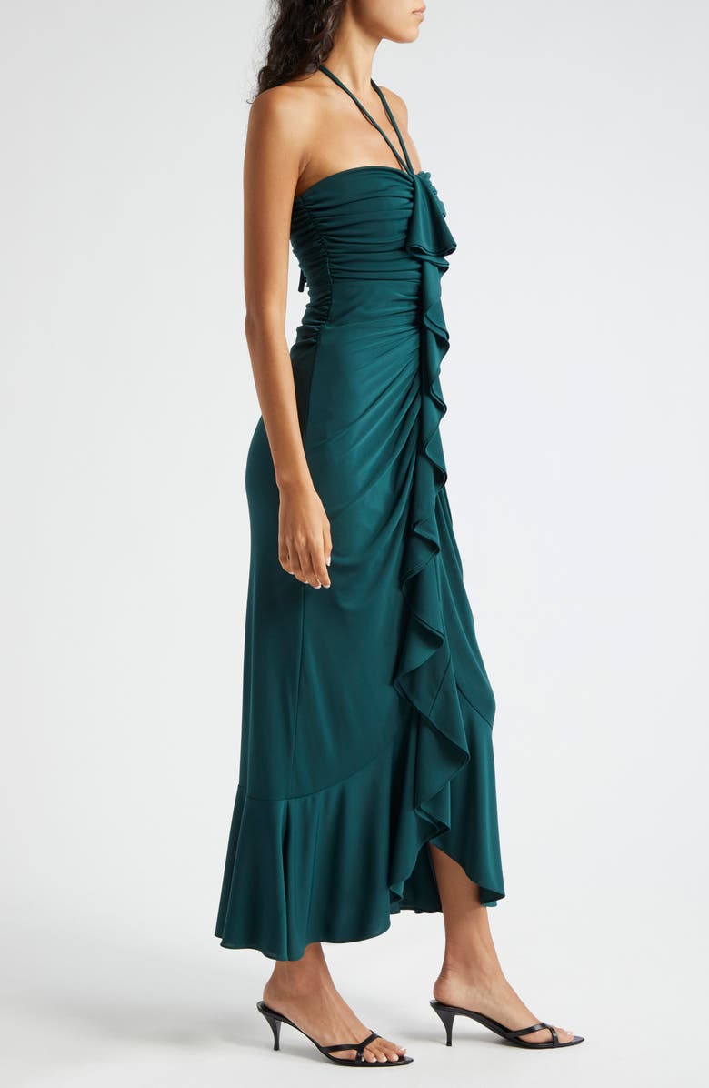 Cinq à Sept Ellis Center Ruffle Halter Dress, Alternate, color,