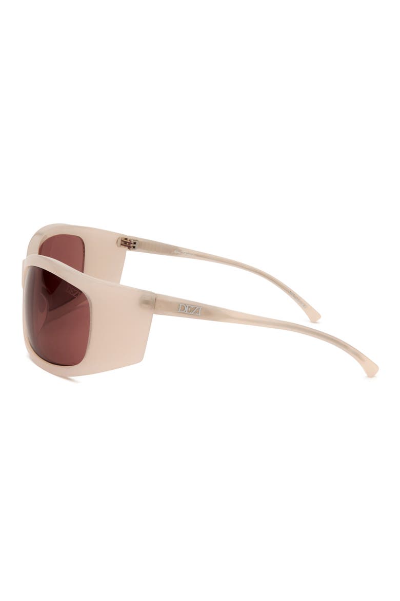 Slim Thique Wrap Sunglasses, Alternate, color, CREAM / BURNT ORANGE