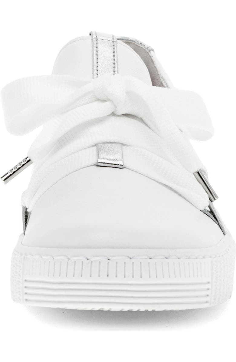 Gabor Bow Sneaker, Alternate, color, White