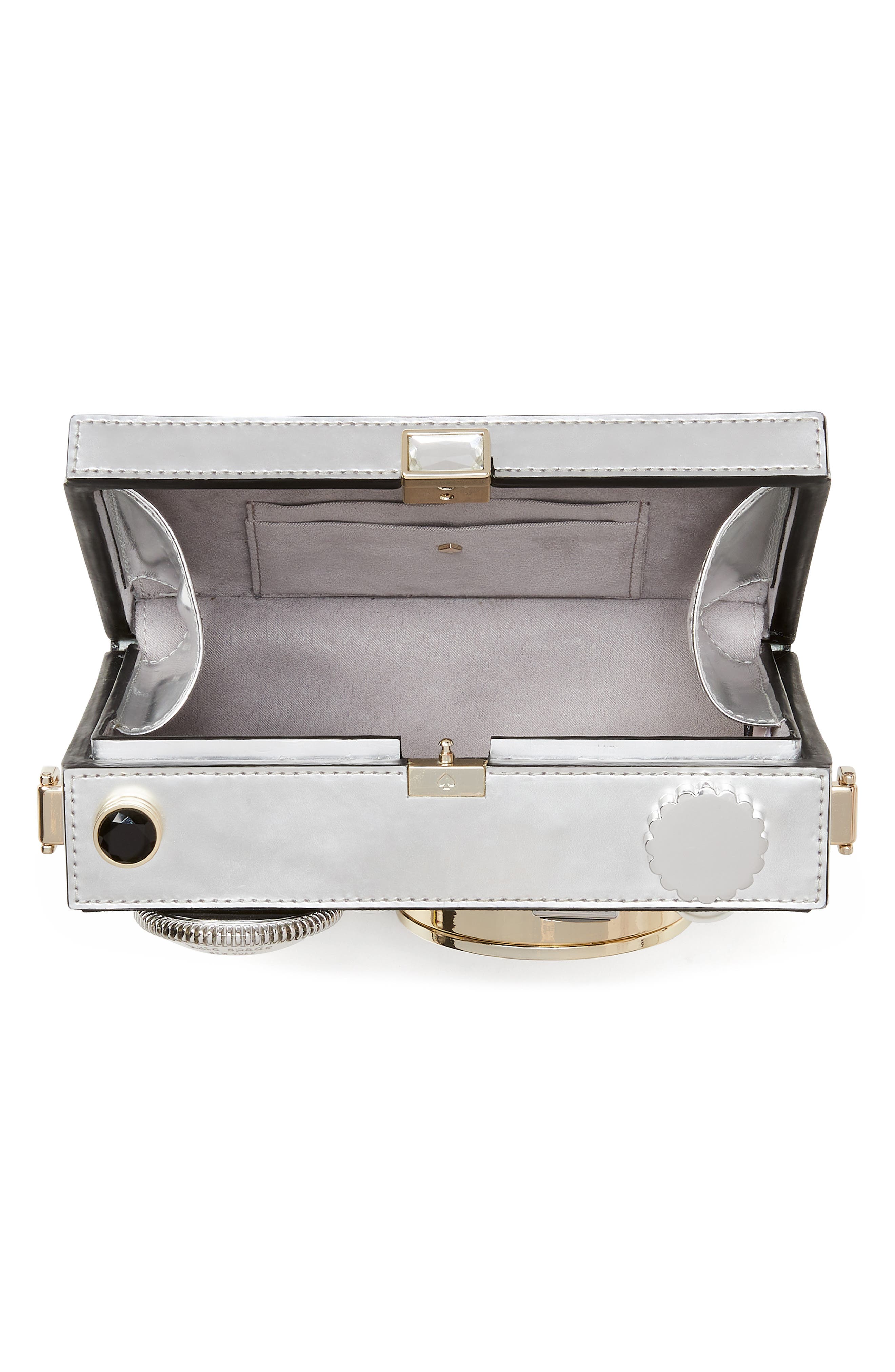 Kate Spade New York clic metallic leather 3d camera bag, Alternate, color, 