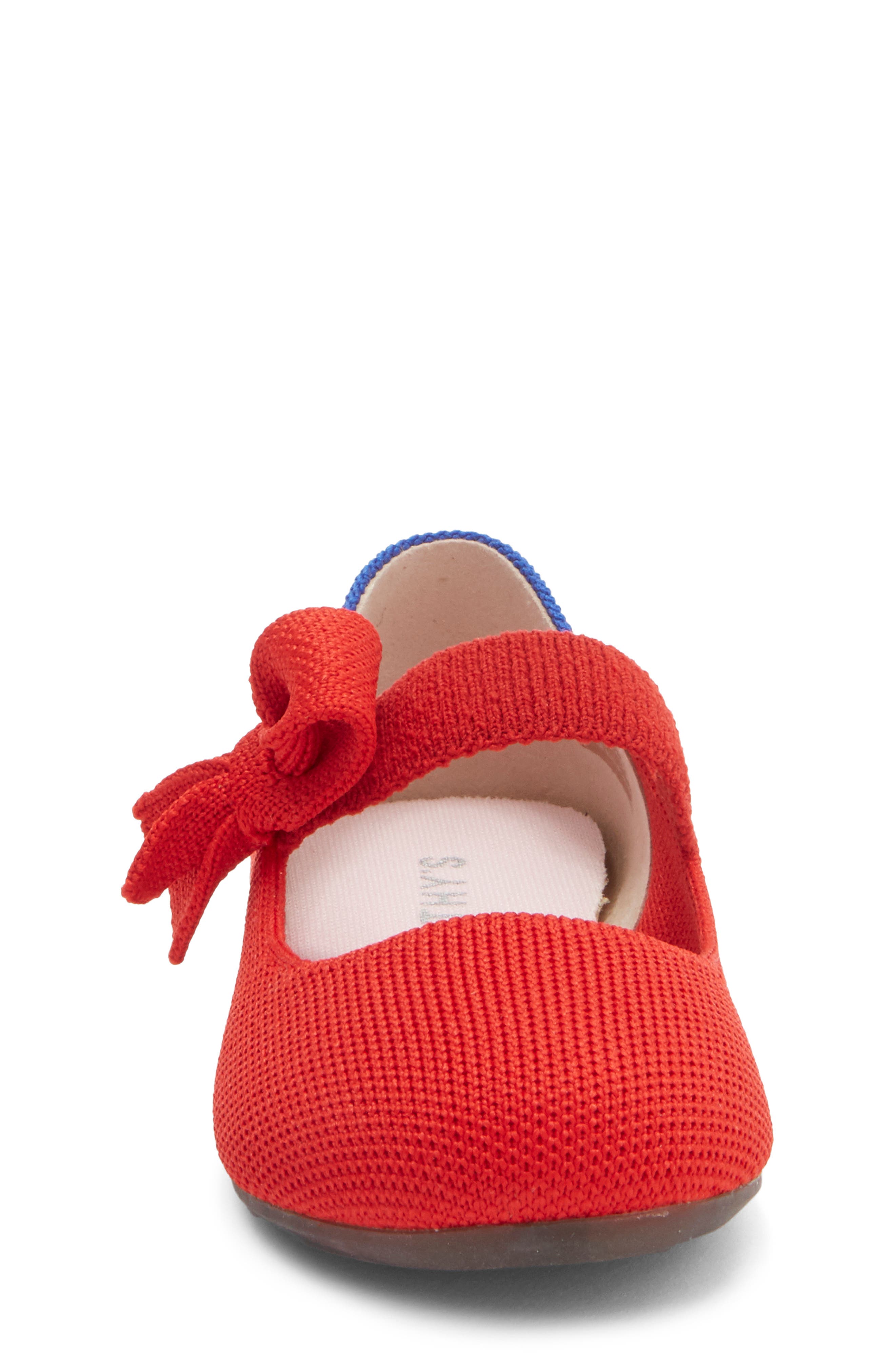 Kids' The Tux Bow Mary Jane Flat, Alternate, color, BRIGHT RED