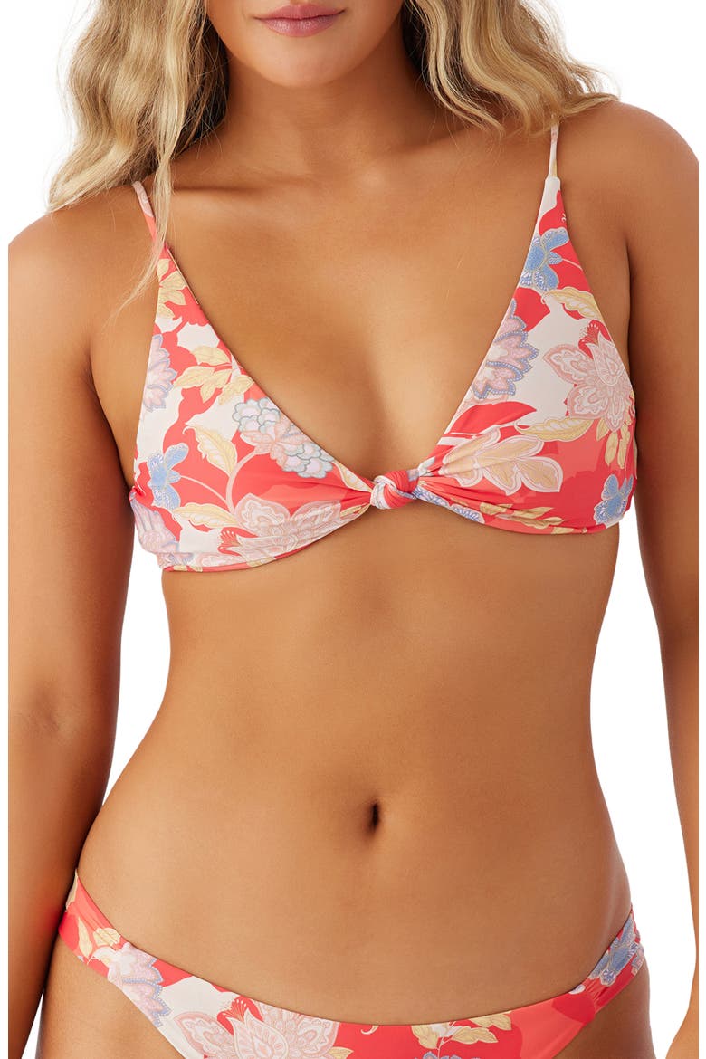 Antayla Floral Pismo Bikini Top, Main, color, BITTERSWEET