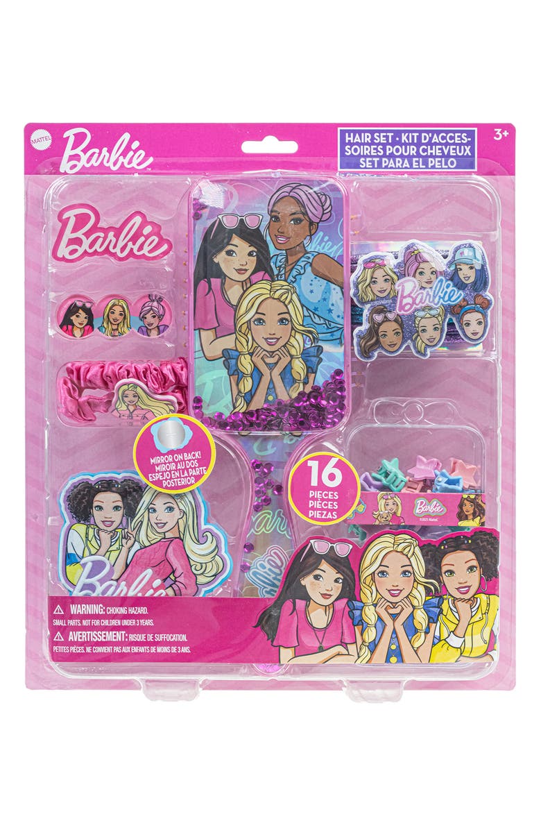 TOWNLEYGIRL Kids' Barbie 16-Piece Hair Accessory Set, Main, color, 