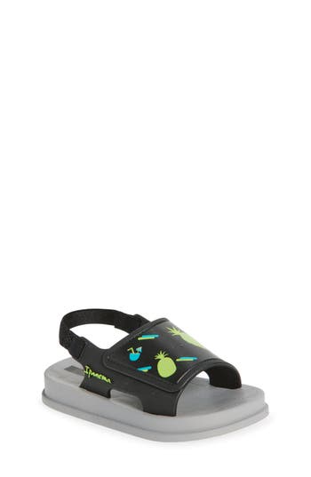 Shop Ipanema Kids' Pineapple Slingback Sandal In Grey/black