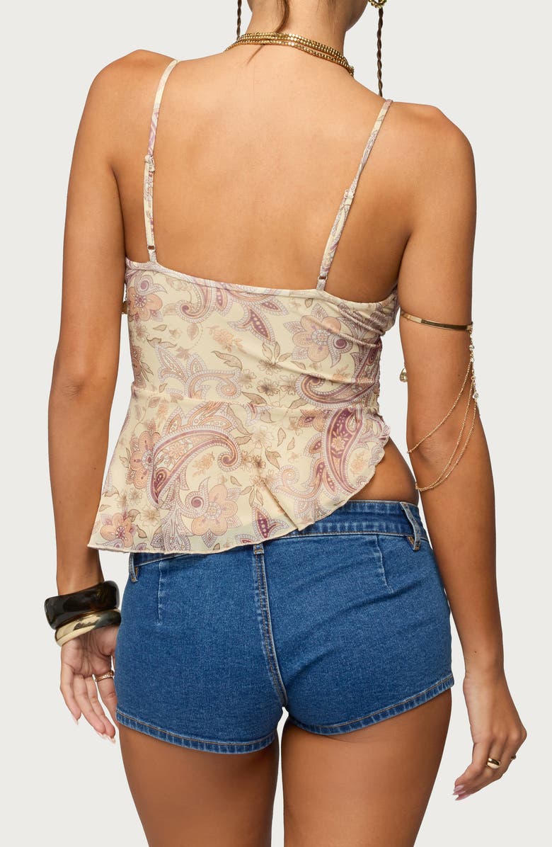 EDIKTED Paisley Asymmetric Camisole, Alternate, color, Mix