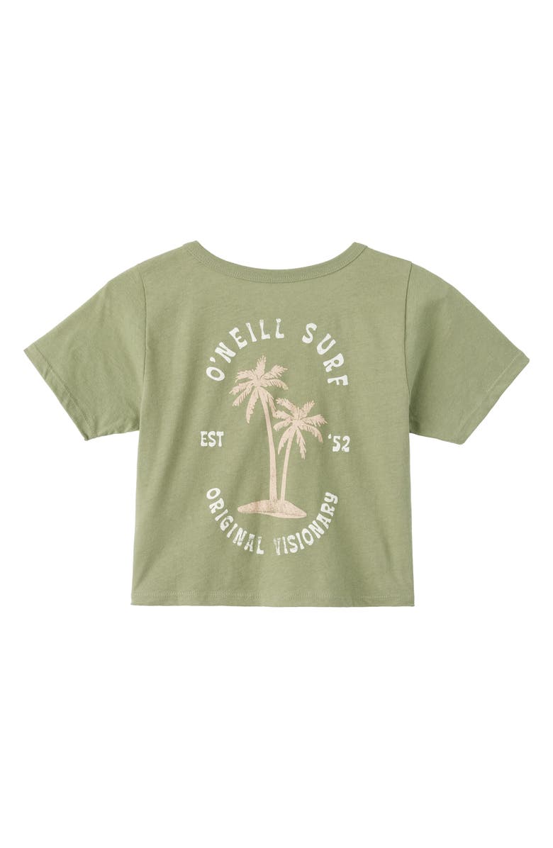O'Neill Kids' Choose Sunshine Cotton Graphic Crop T-Shirt, Alternate, color, 