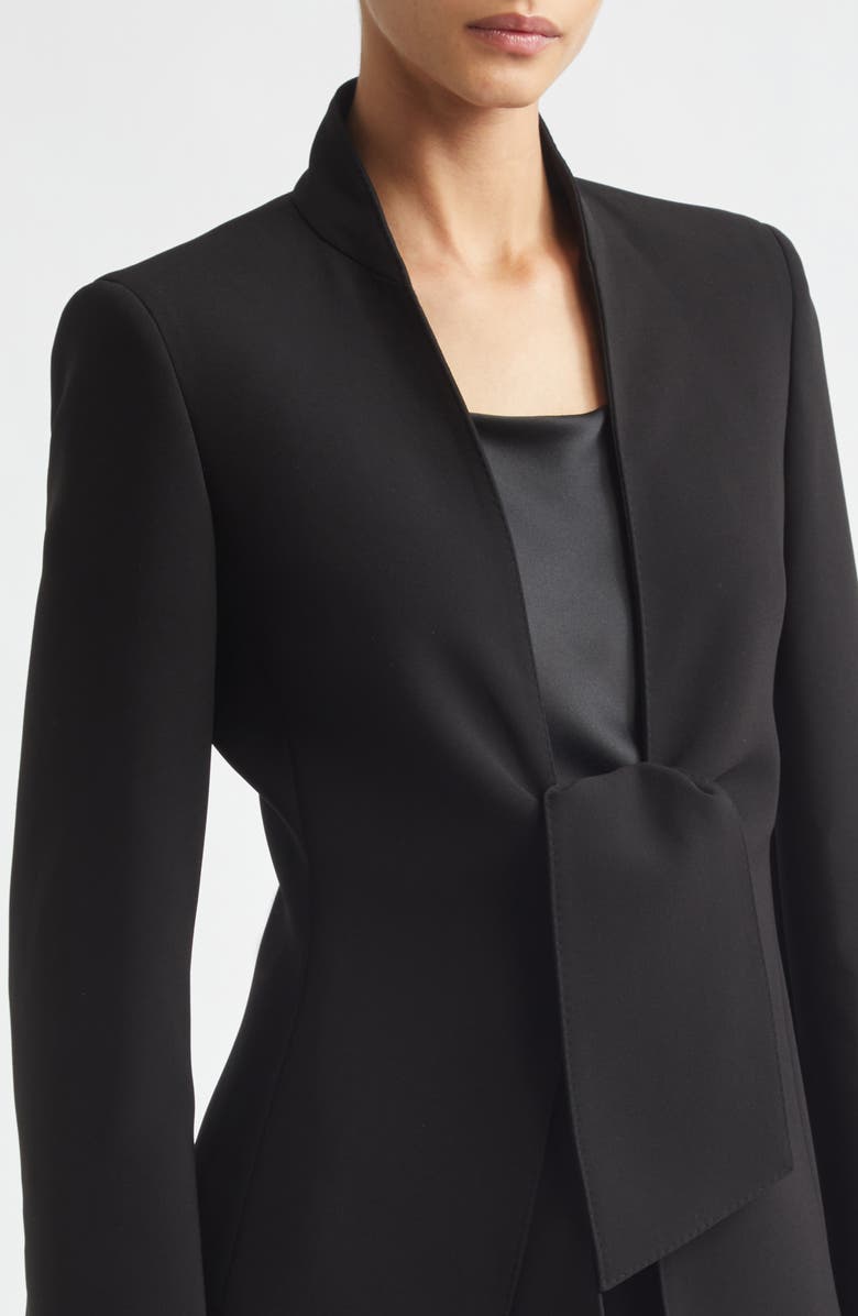 Max Mara Palo Tie Front Cady Blazer, Alternate, color, Black