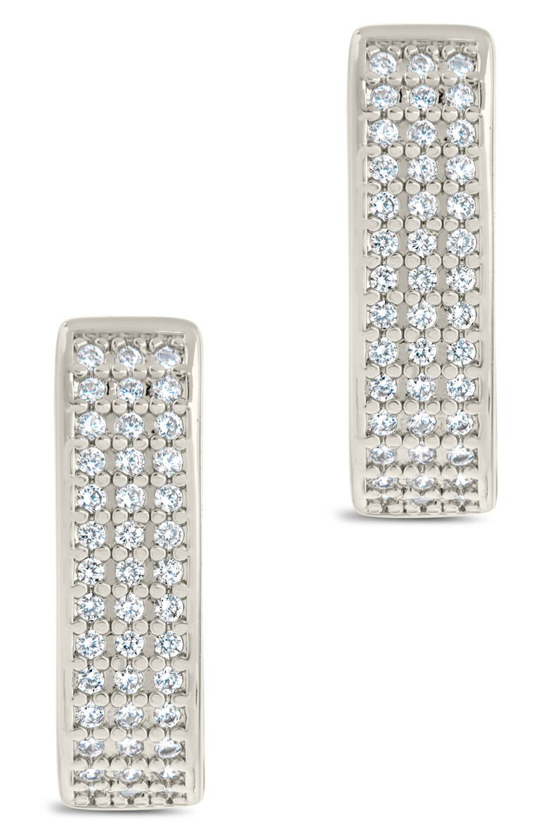 Sterling Forever Renee Hoop Earrings, Alternate, color, Silver