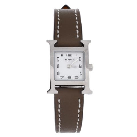 Heure H Quartz Watch Stainless Steel and Leather 17