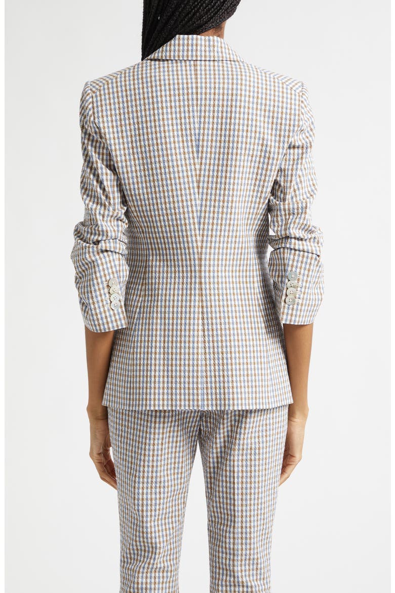 Clayton Check Stretch Cotton Dickey Jacket, Alternate, color, ACORN MULTI