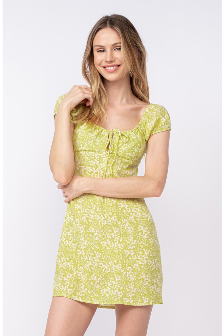 Cap Sleeve Minidress, Alternate, color, LIGHT GREEN