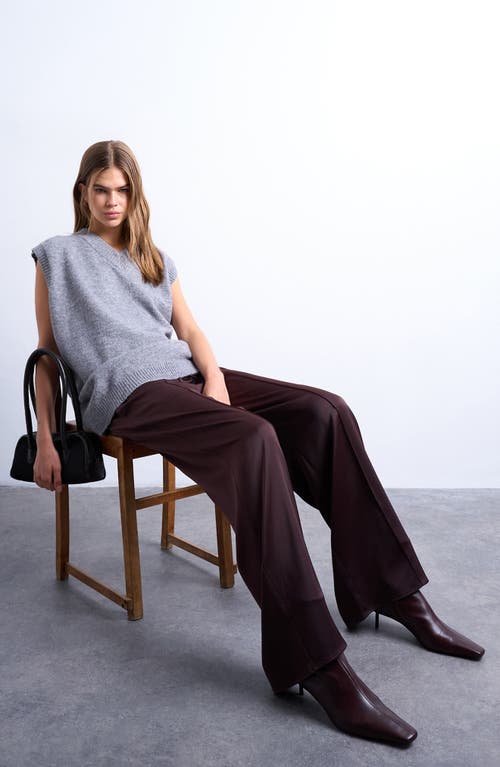 Topshop Drawstring Waist Wide Leg Pants In Multi