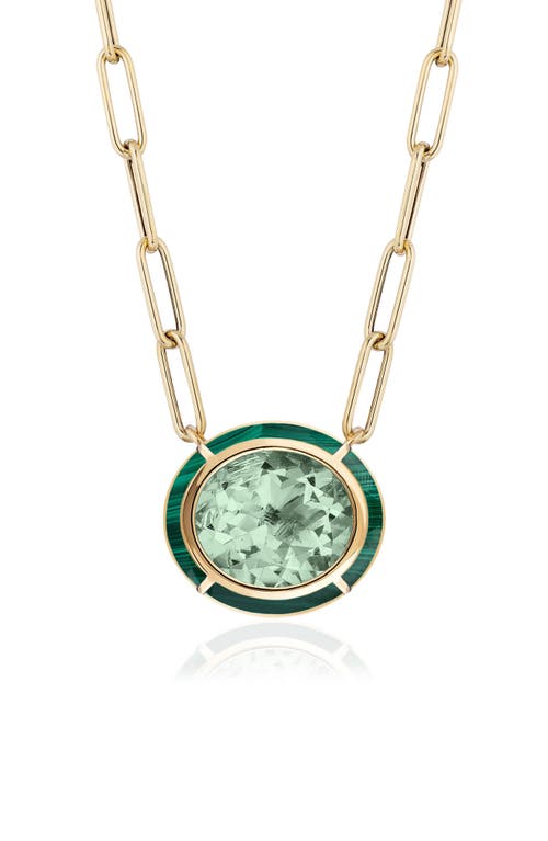 Goshwara Melange Blue Topaz Pendant Necklace In Gold