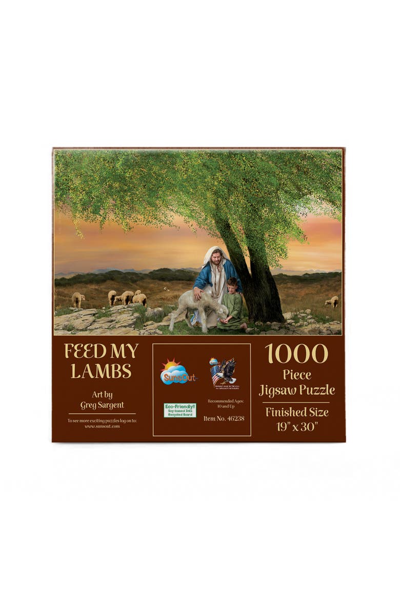 Feed My Lambs 1000 piece Jigsaw Puzzle for Adults, Alternate, color, Multicolor