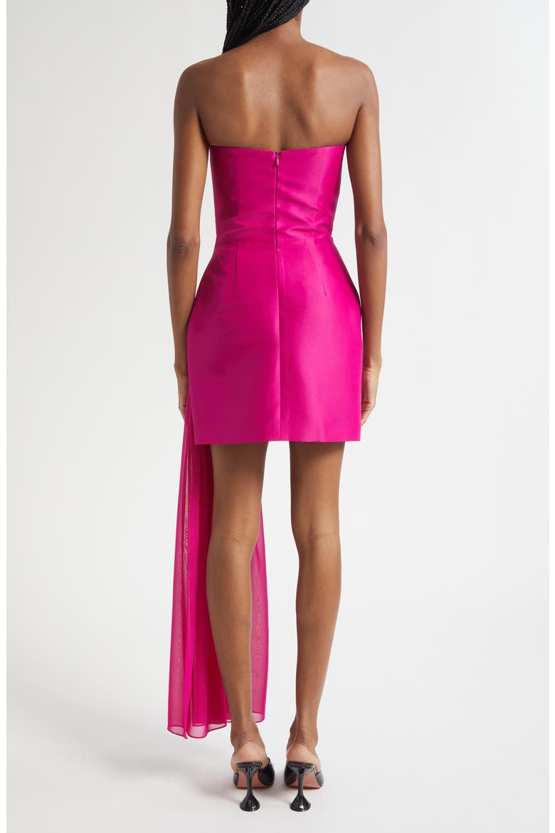 Siti Drape Strapless Cocktail Dress, Alternate, color, FUSCHIA
