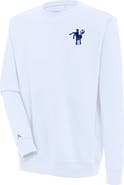 ANTIGUA Men's Antigua White Indianapolis Colts Throwback Logo Victory Pullover Sweatshirt