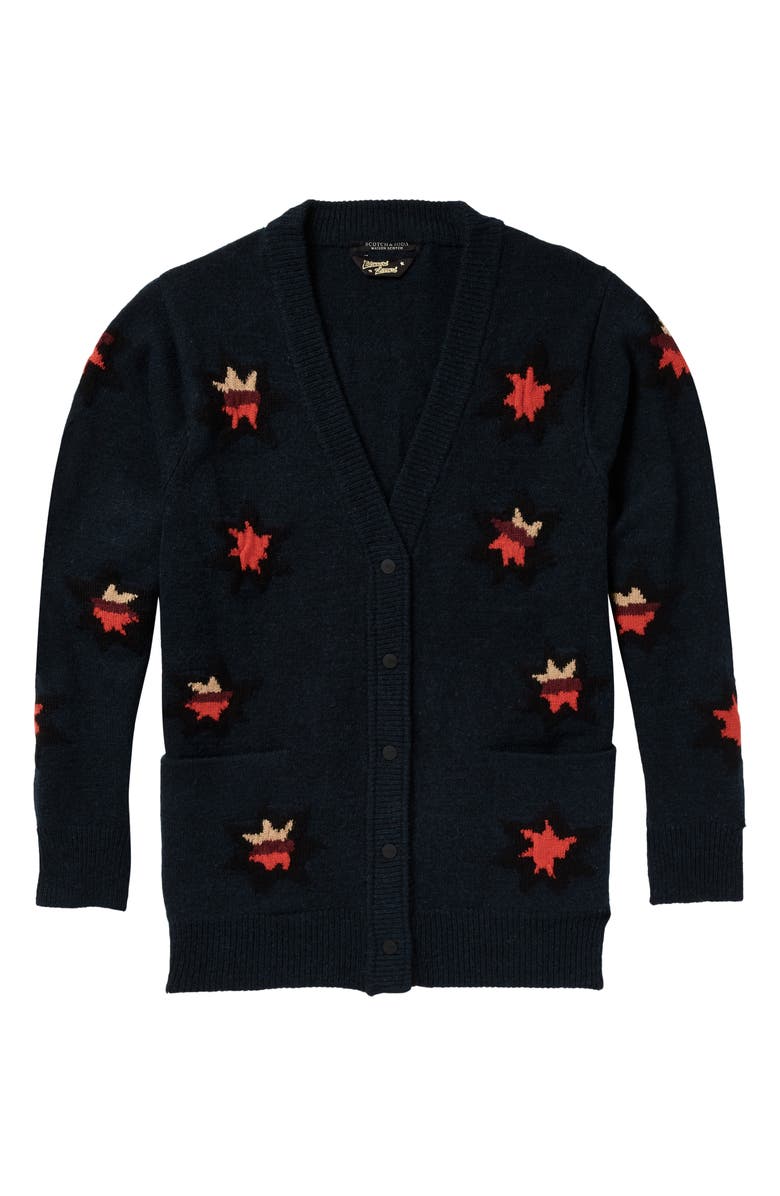 Scotch & Soda Stars Cardigan, Alternate, color, 