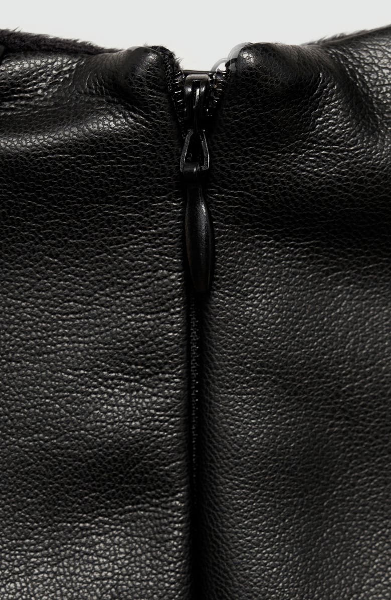 MANGO Faux Leather Wrap Miniskort, Alternate, color,