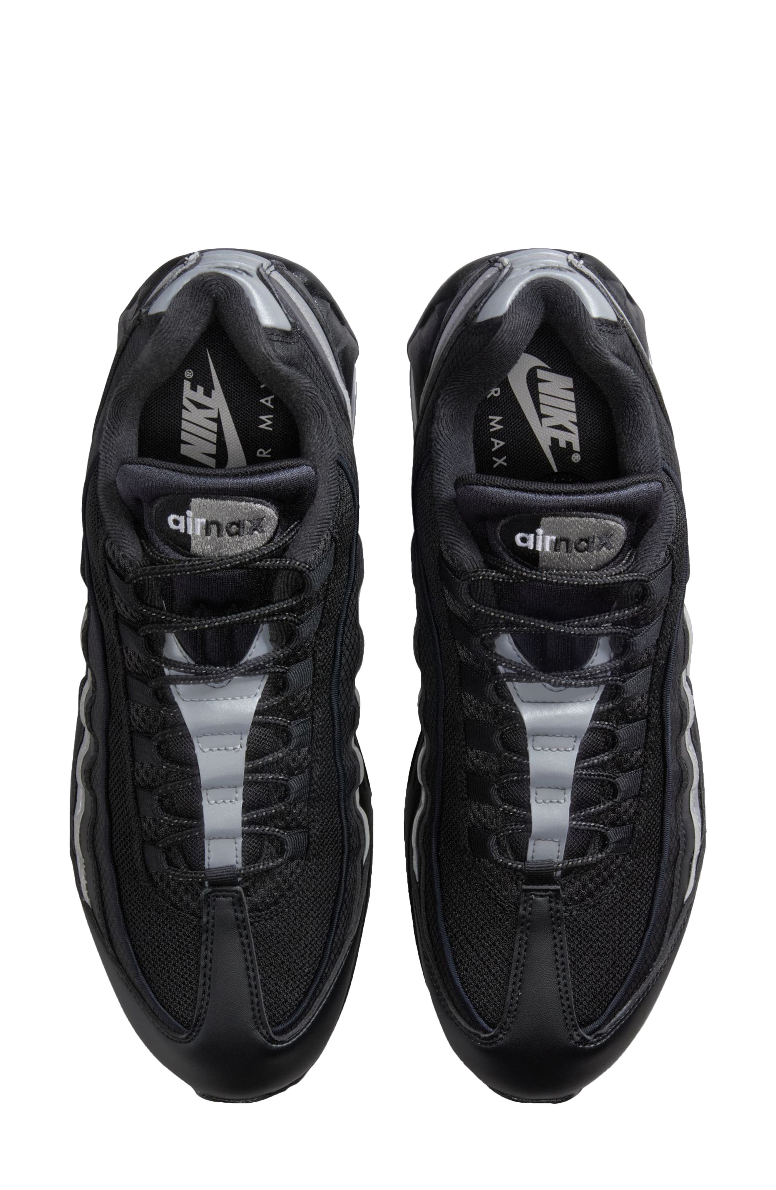 Nike Air Max 95 Sneaker, Alternate, color, Black/ Metallic Silver