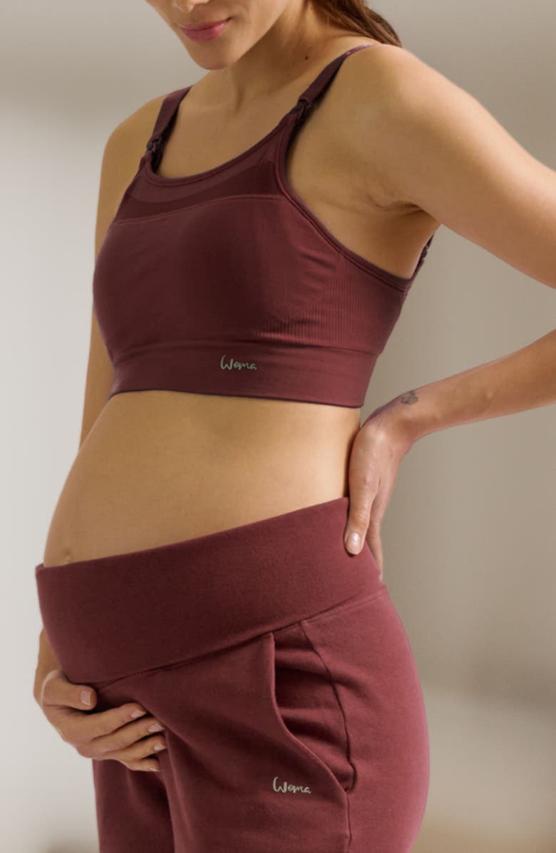 Cache Coeur Woma maternity and nursing sports bra, Alternate, color, Plum