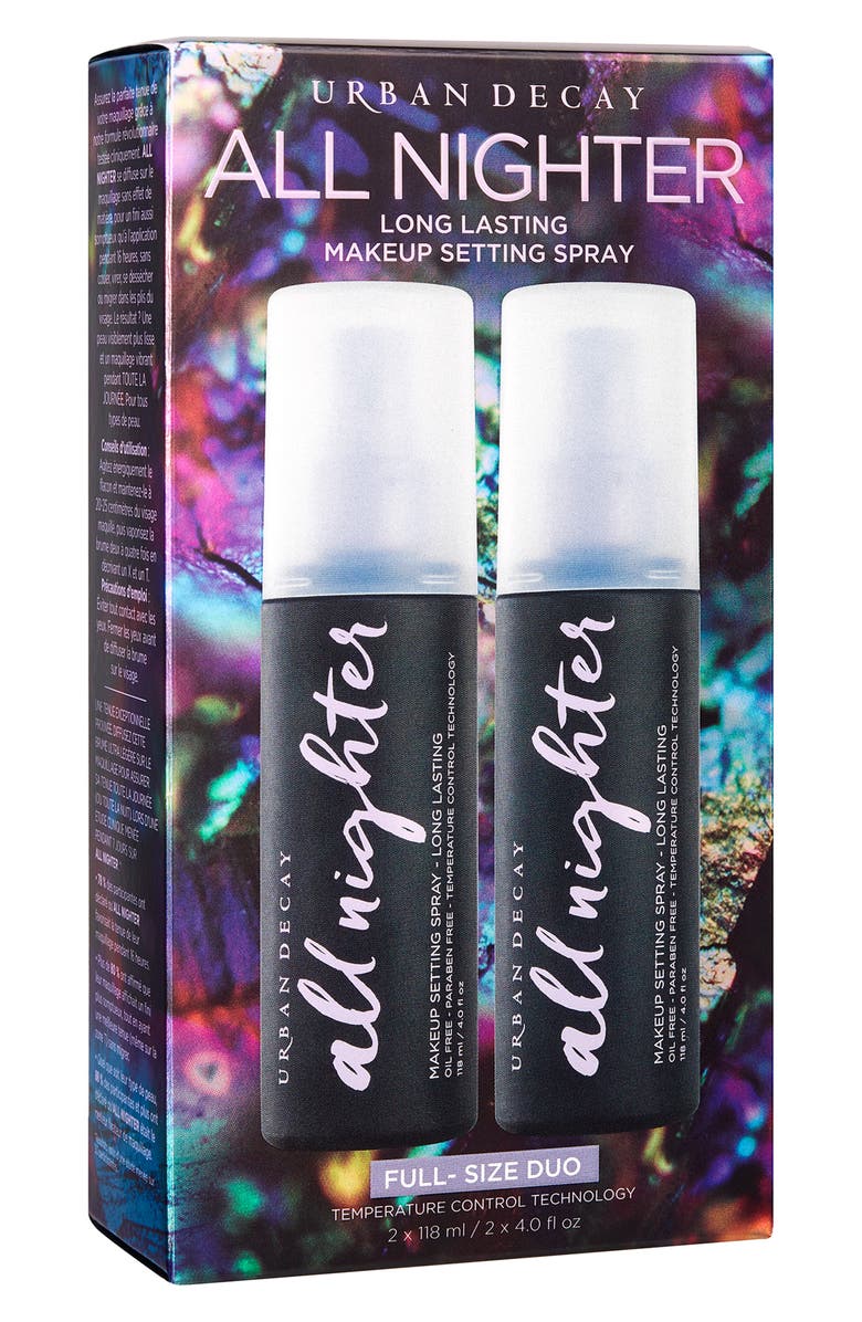 Urban Decay All Nighter Long-Lasting Makeup Setting Spray Duo, Main, color, 