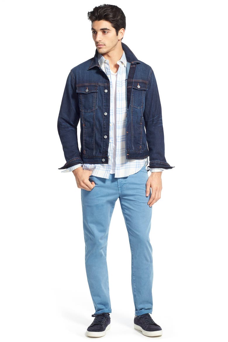 Denim Jacket, Alternate, color, DARK MID VINTAGE WASH