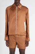 McQueen Skull Jacquard Satin Track Jacket
