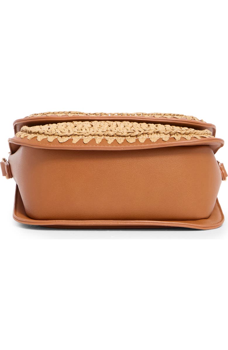 URBAN EXPRESSIONS HANDBAGS Woven Straw Flap Crossbody Bag, Alternate, color,