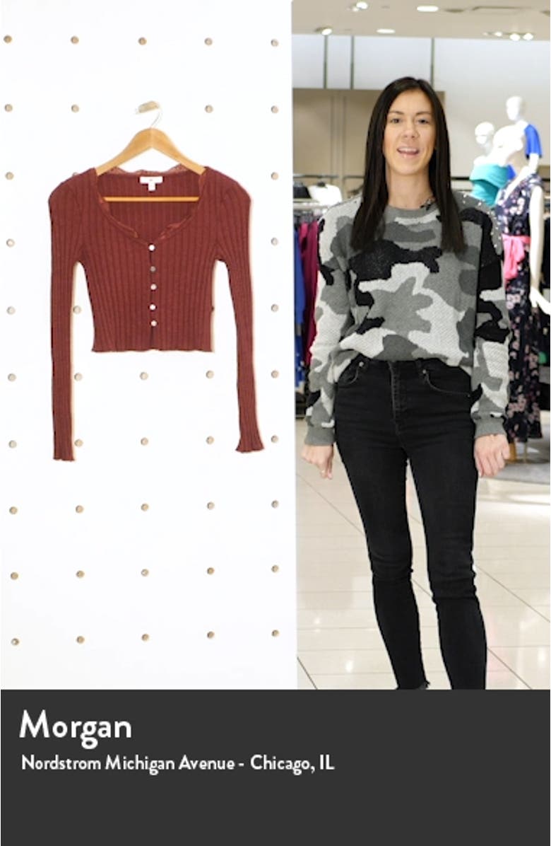 Ribbed Crop Cardigan, sales video thumbnail