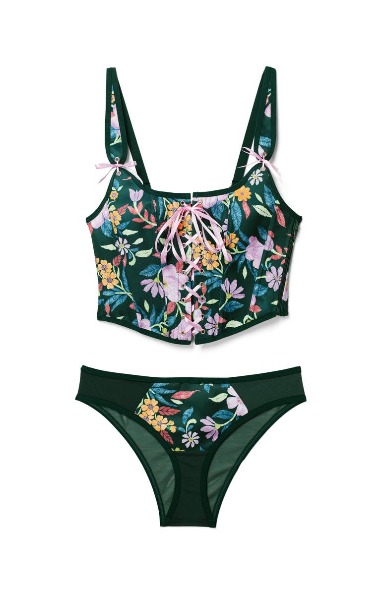 Adore Me Alex Corset & Panty Set, Alternate, color, 